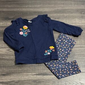 Carter's Dark Blue Floral Outfit